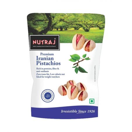 Nutraj Premium Iranian Pistachios - Roasted and Salted - 250 gms