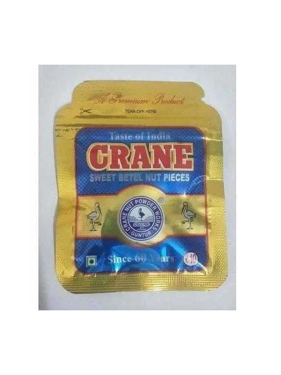 Crane Betel Nut Pieces - Sweet - Rs 10 Pouch (Pack of 10)